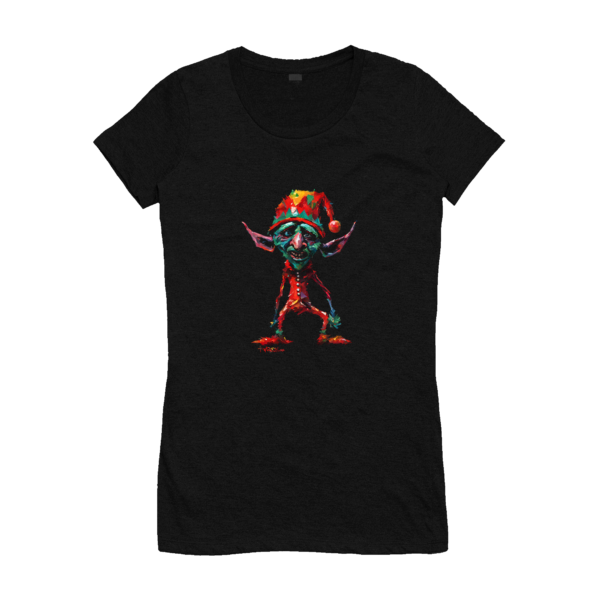 cool t-shirt ladies christmas elf t-shirt